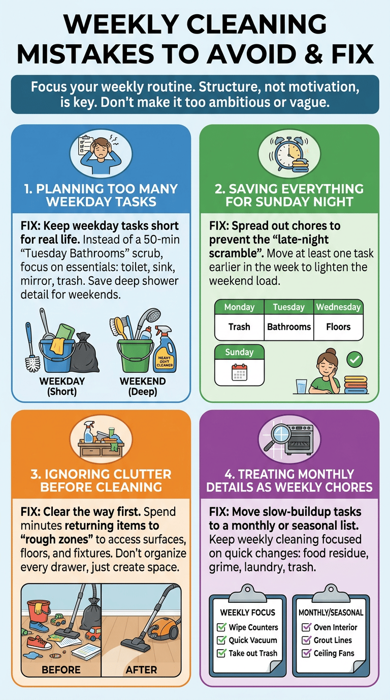 Weekly Cleaning Schedule for Busy People infographic section 3
