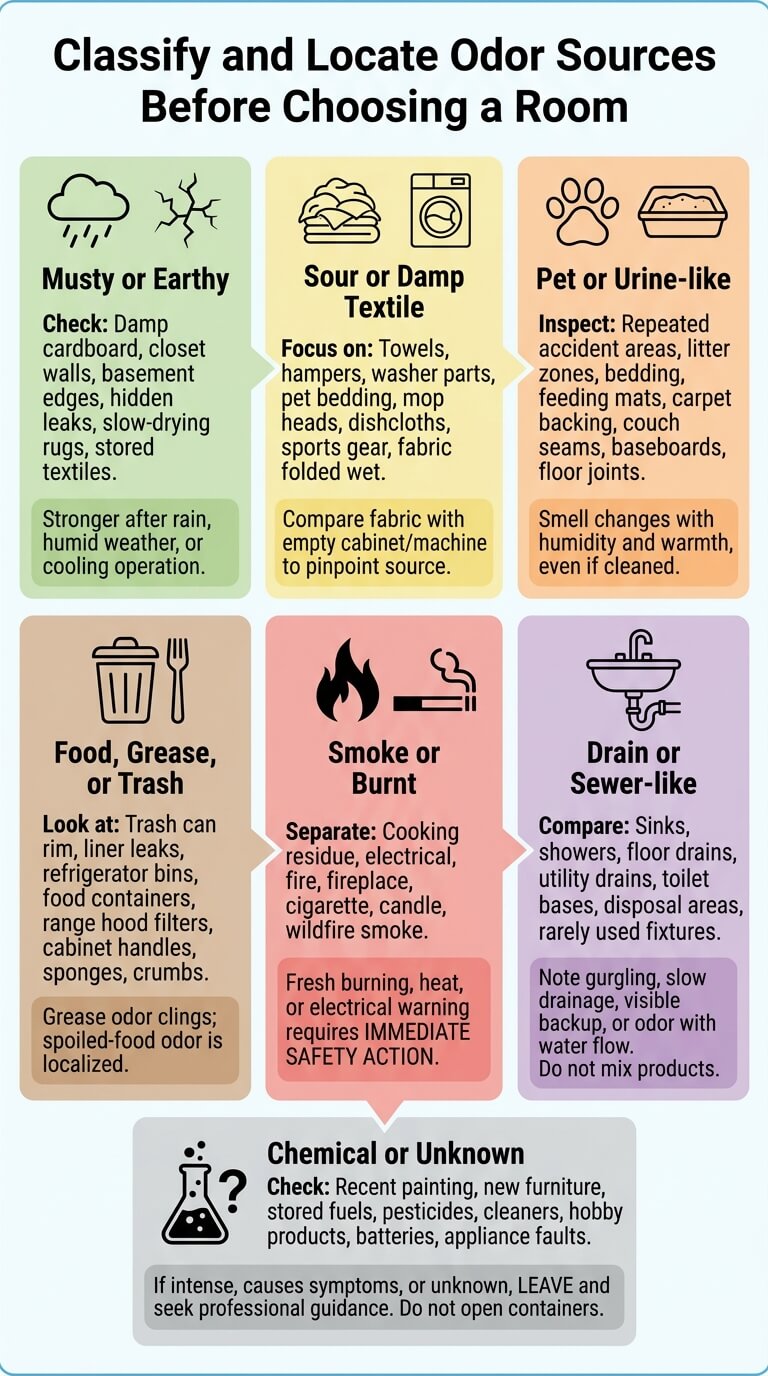 Classify the Odor Before Choosing a Room