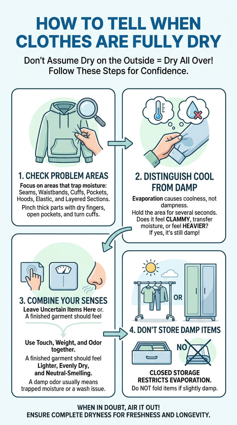 How to Tell When Clothes Are Fully Dry