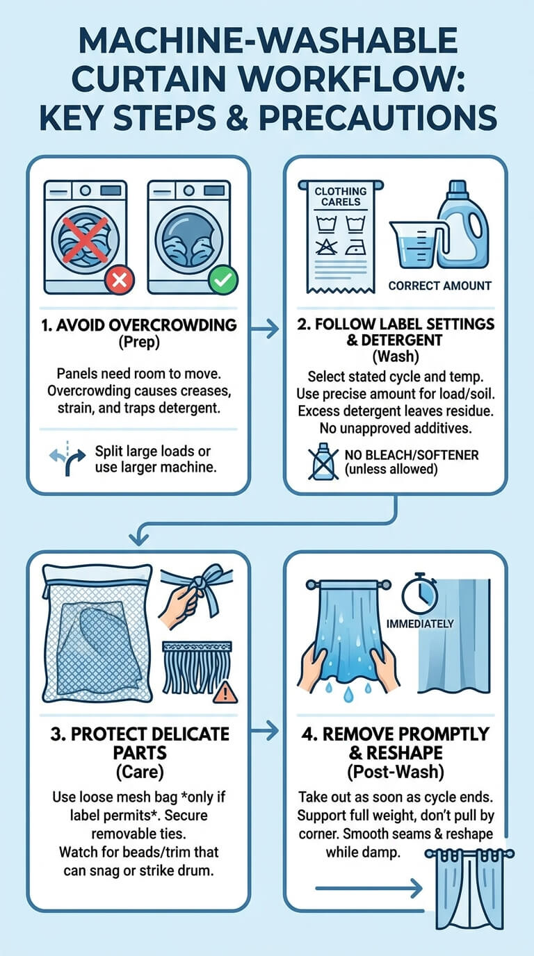 Machine-Washable Curtain Workflow