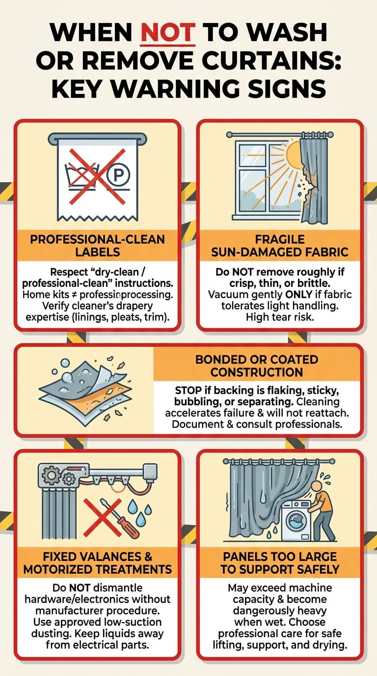 When Not to Wash or Remove Curtains