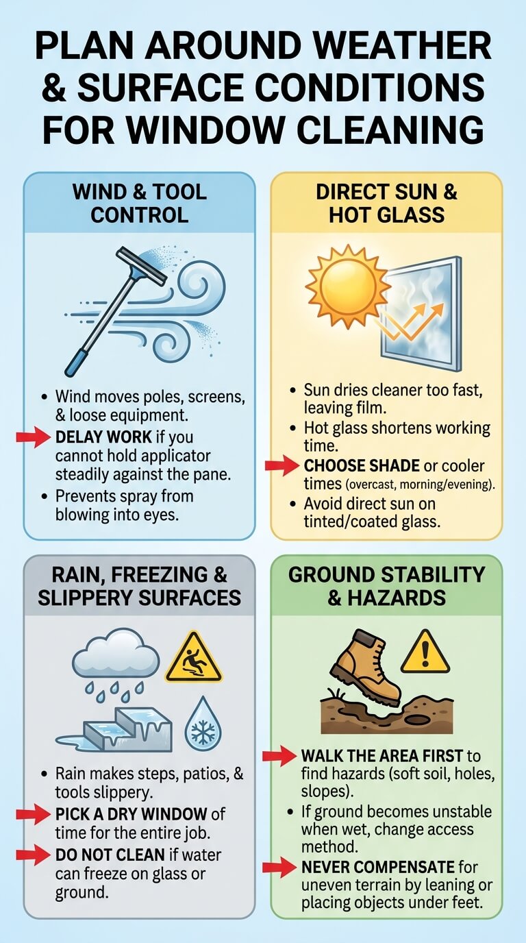 Plan Around Weather and Surface Conditions