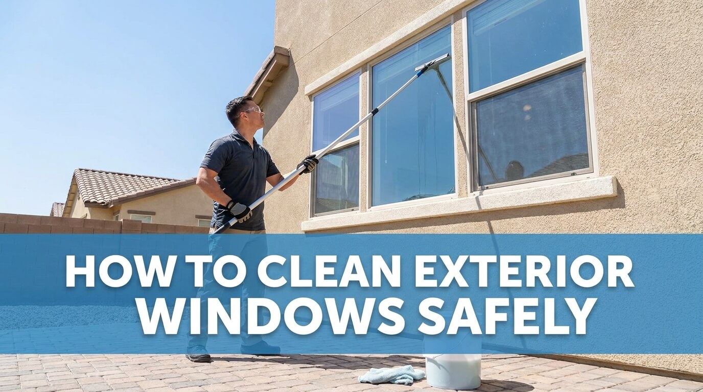 How to Clean Exterior Windows Safely featured image