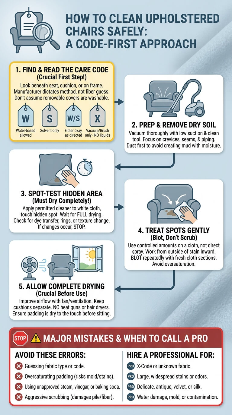 How to Clean Upholstered Chairs Without Damaging the Fabric