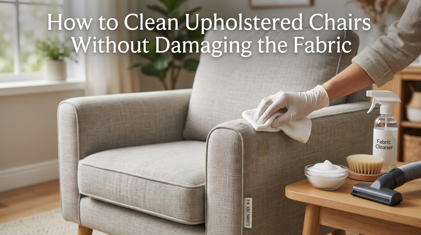 How to Clean Upholstered Chairs Without Damaging the Fabric featured image