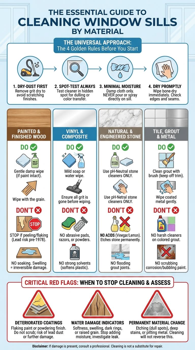 How to Clean Window Sills