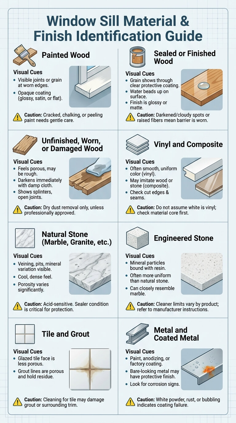 Identify the Sill Material and Finish