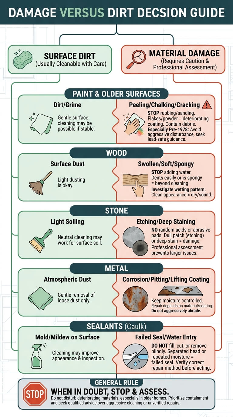 Damage Versus Dirt Decision Guide