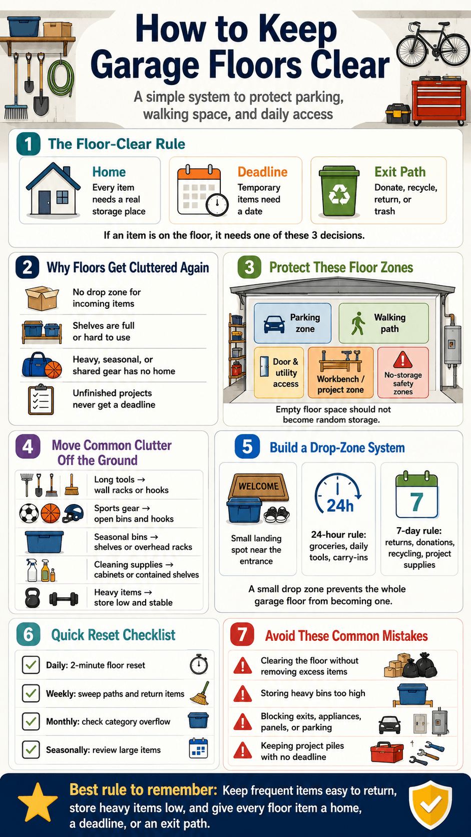 How to Keep Garage Floors Clear and Easy to Use
