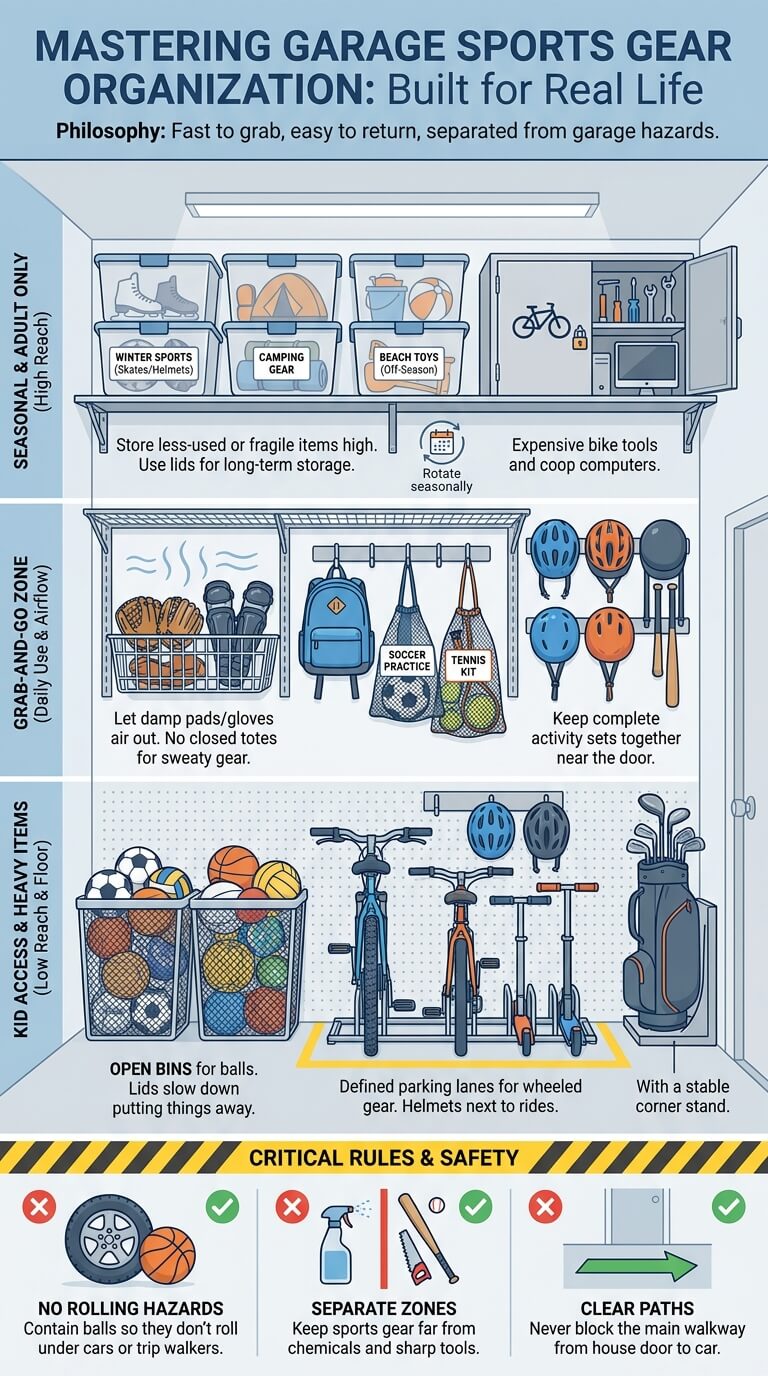 How to Organize Sports Equipment in Garage