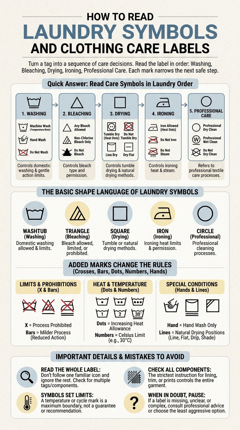 How to Read Laundry Symbols and Clothing Care Labels