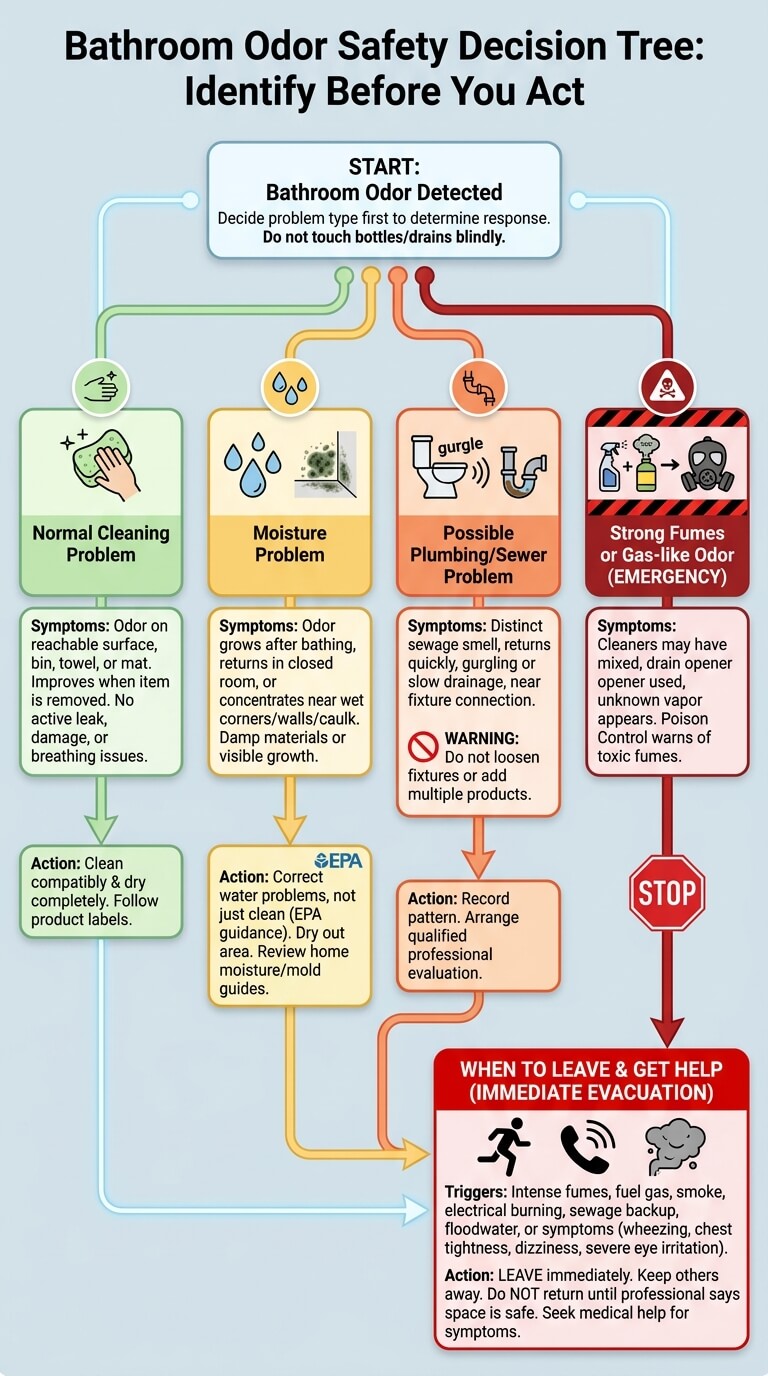 Bathroom Odor Safety Decision Tree