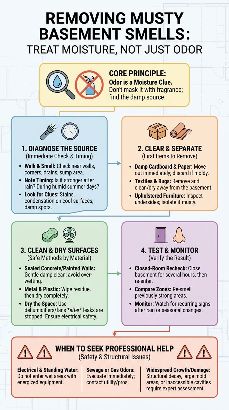 How to Remove Musty Smell from a Basement