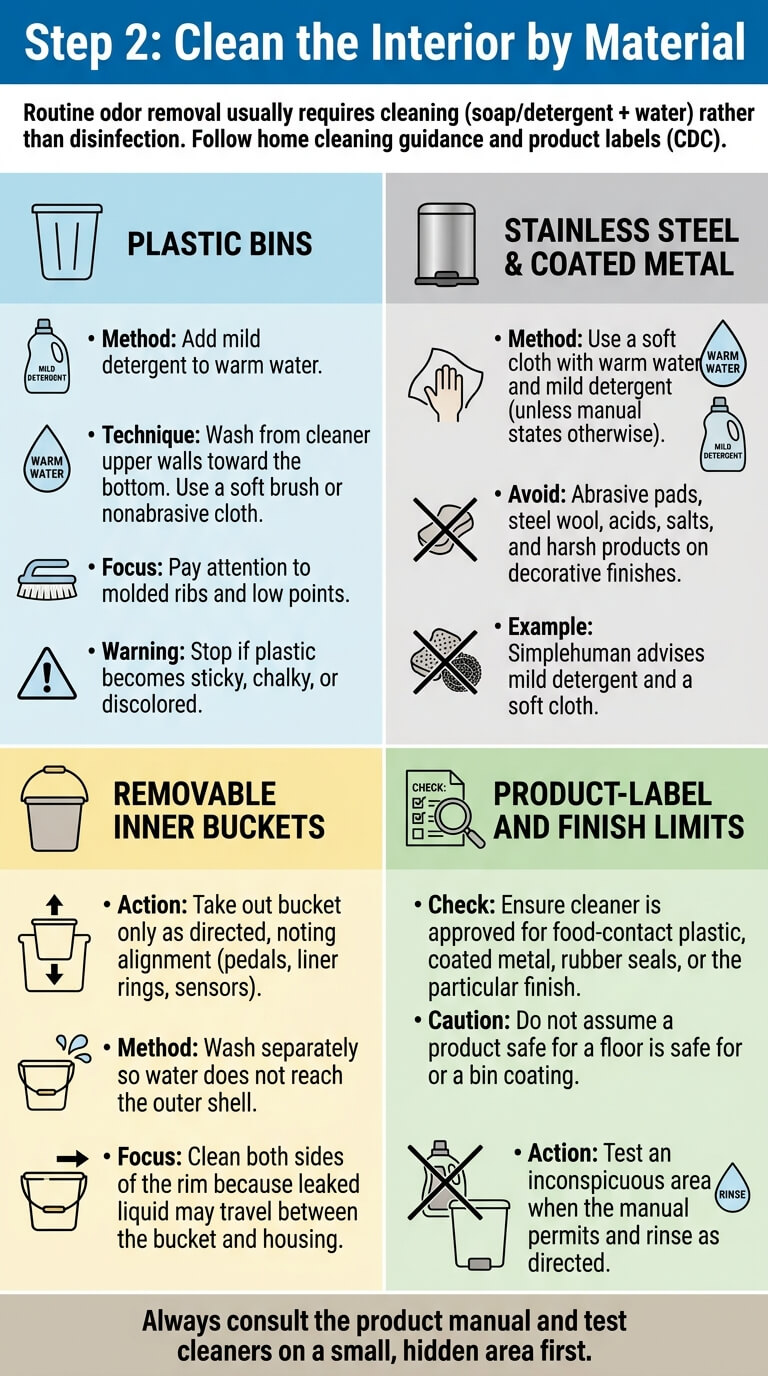 Clean the Interior by Material