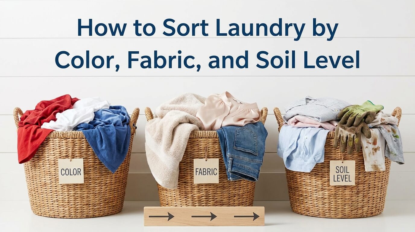 How to Sort Laundry by Color, Fabric, and Soil Level featured image