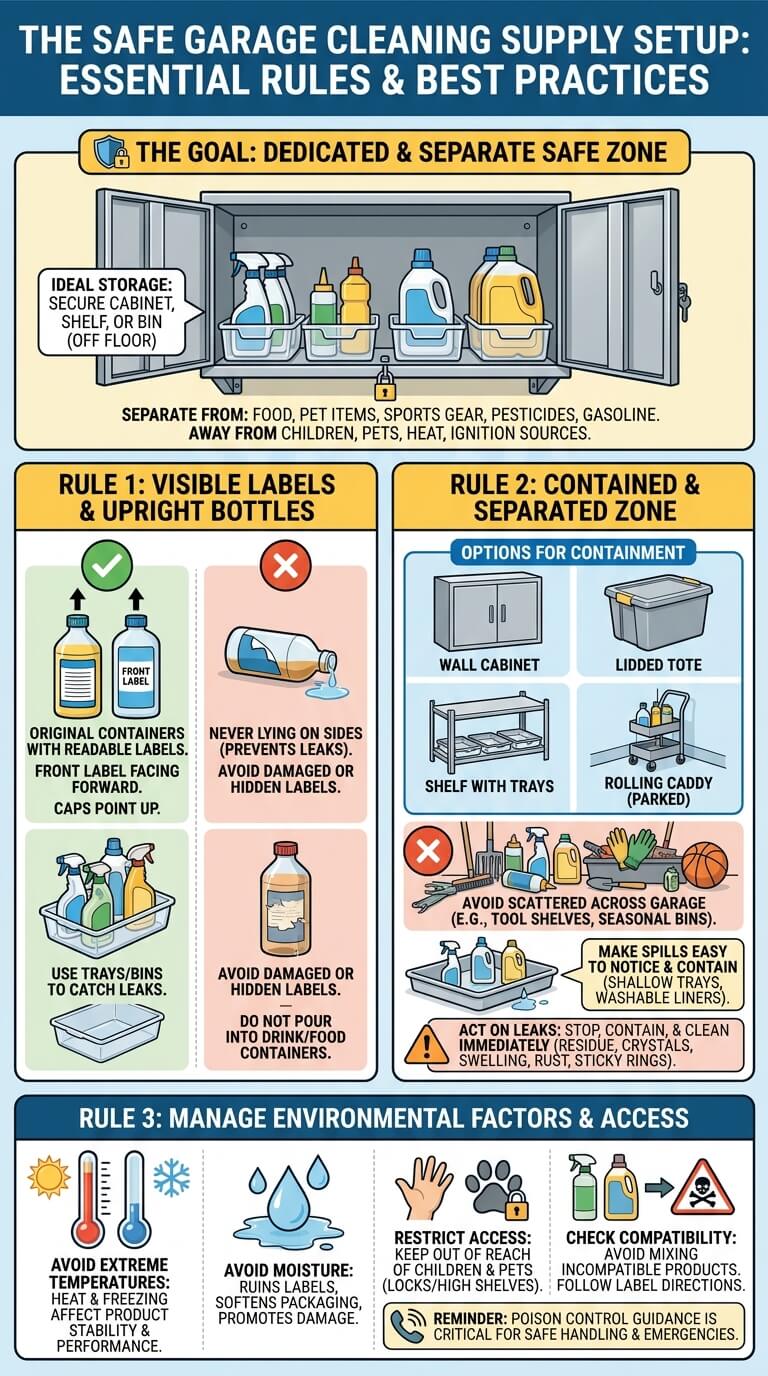 How to Store Cleaning Supplies in Garage infographic section 2