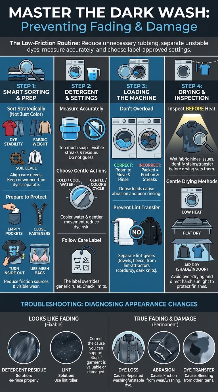 How to Wash Dark Clothes