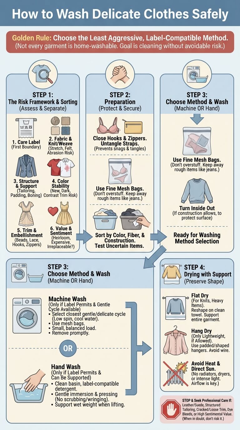 how to wash delicate clothes