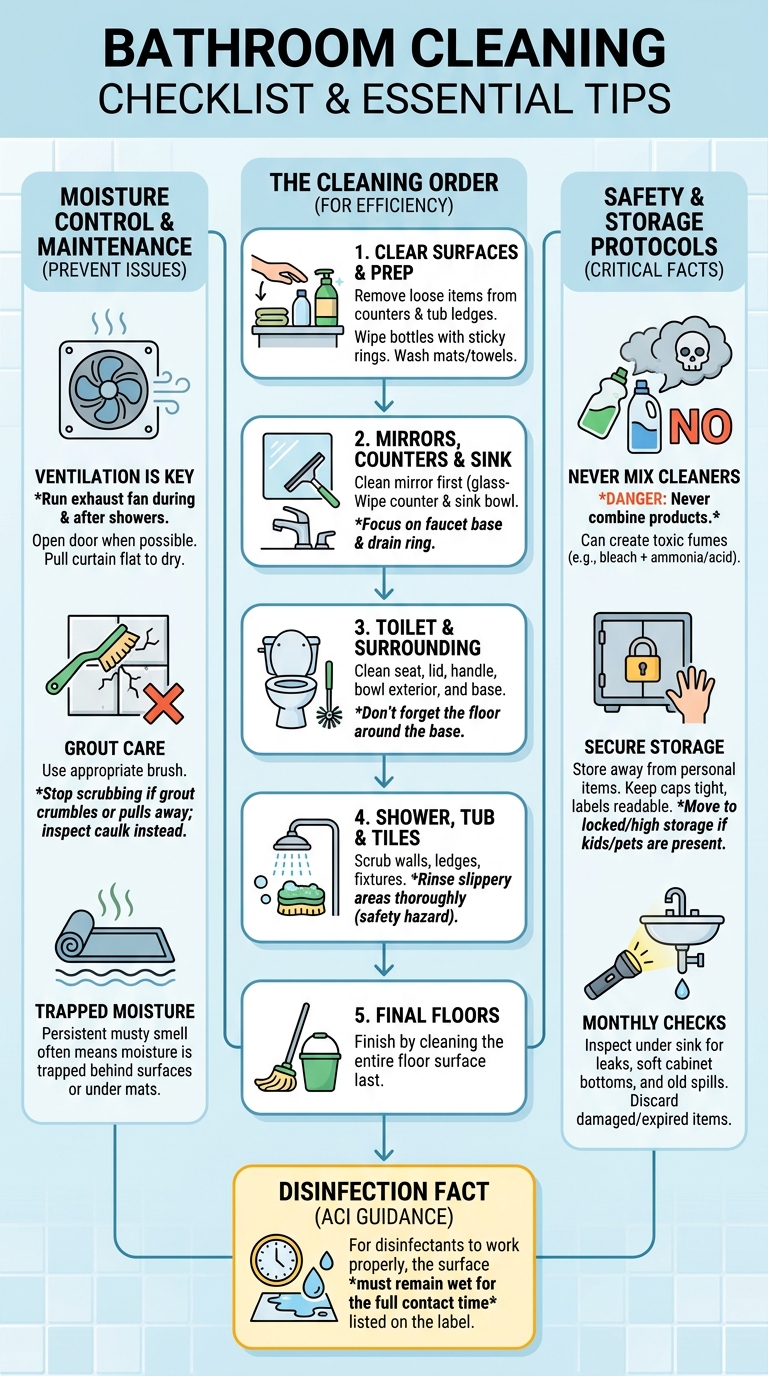 Bathroom Cleaning Checklist