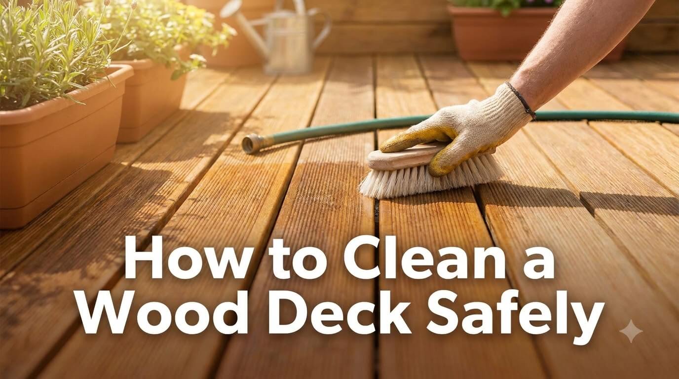 How to Clean a Wood Deck Safely featured image