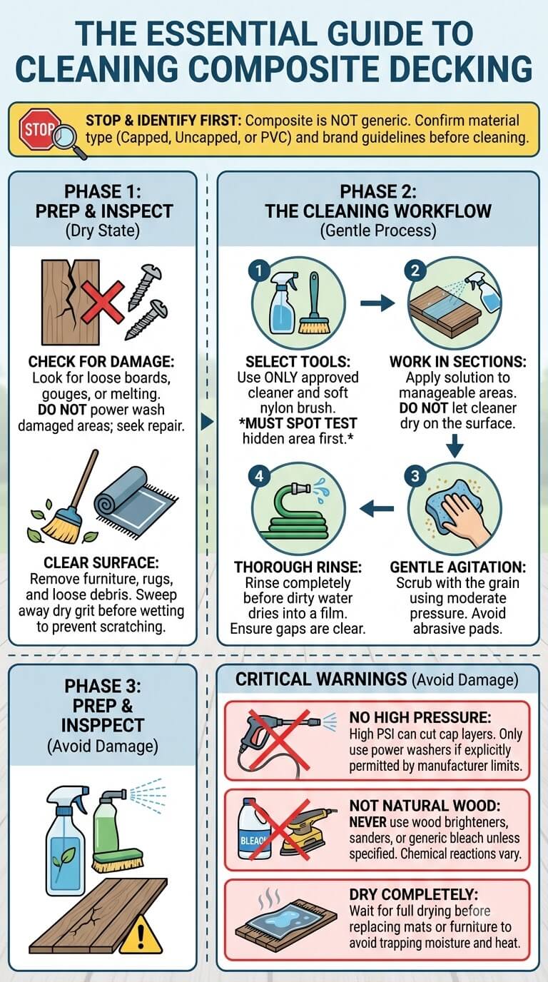 How to Clean Composite Decking Safely