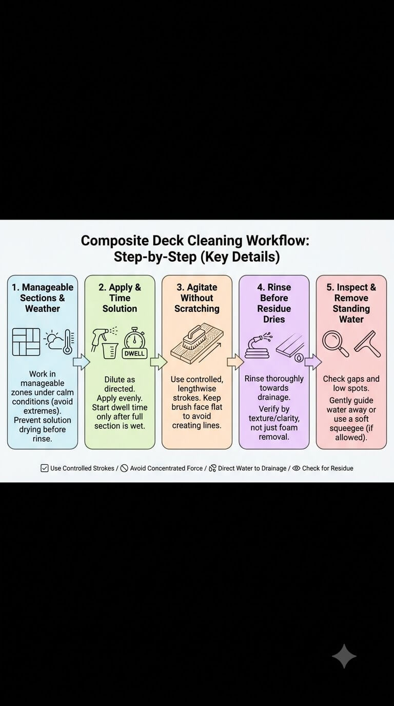 Step-by-Step Composite Deck Cleaning Workflow