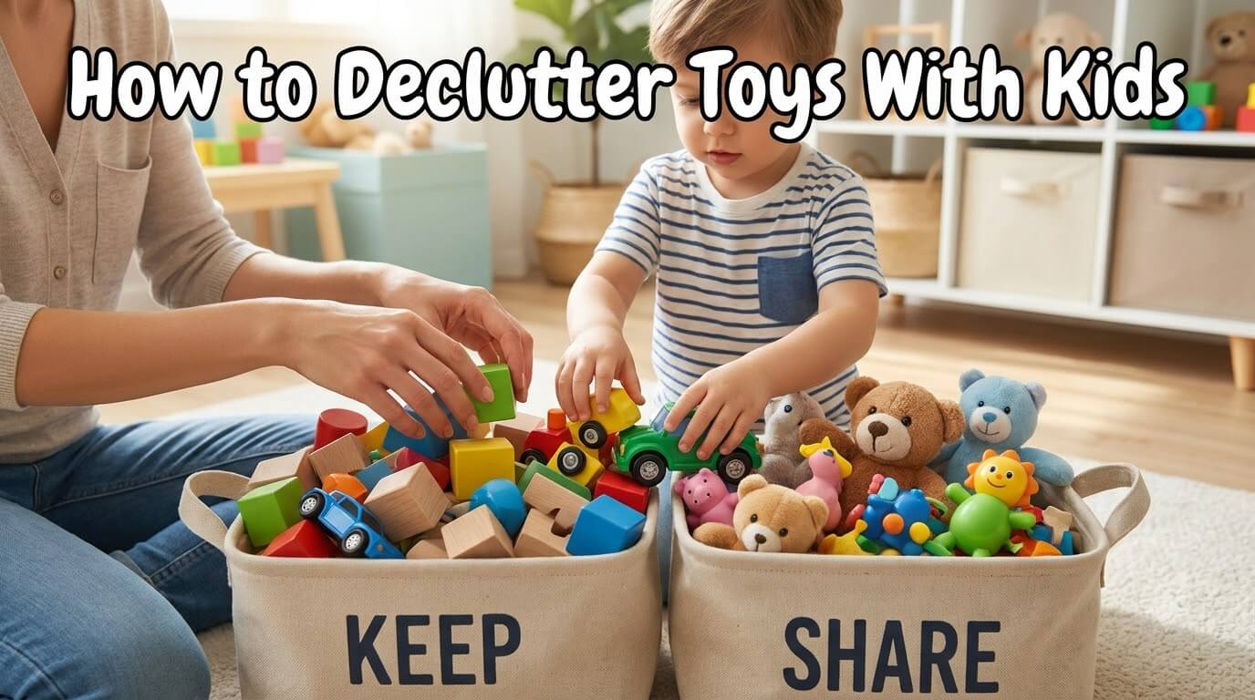 How to Declutter Toys With Kids featured image
