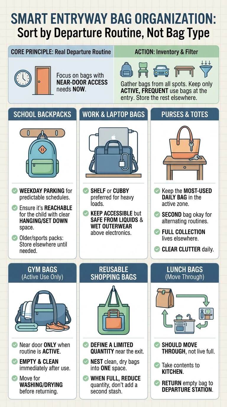 Inventory the Bags That Actually Leave the House