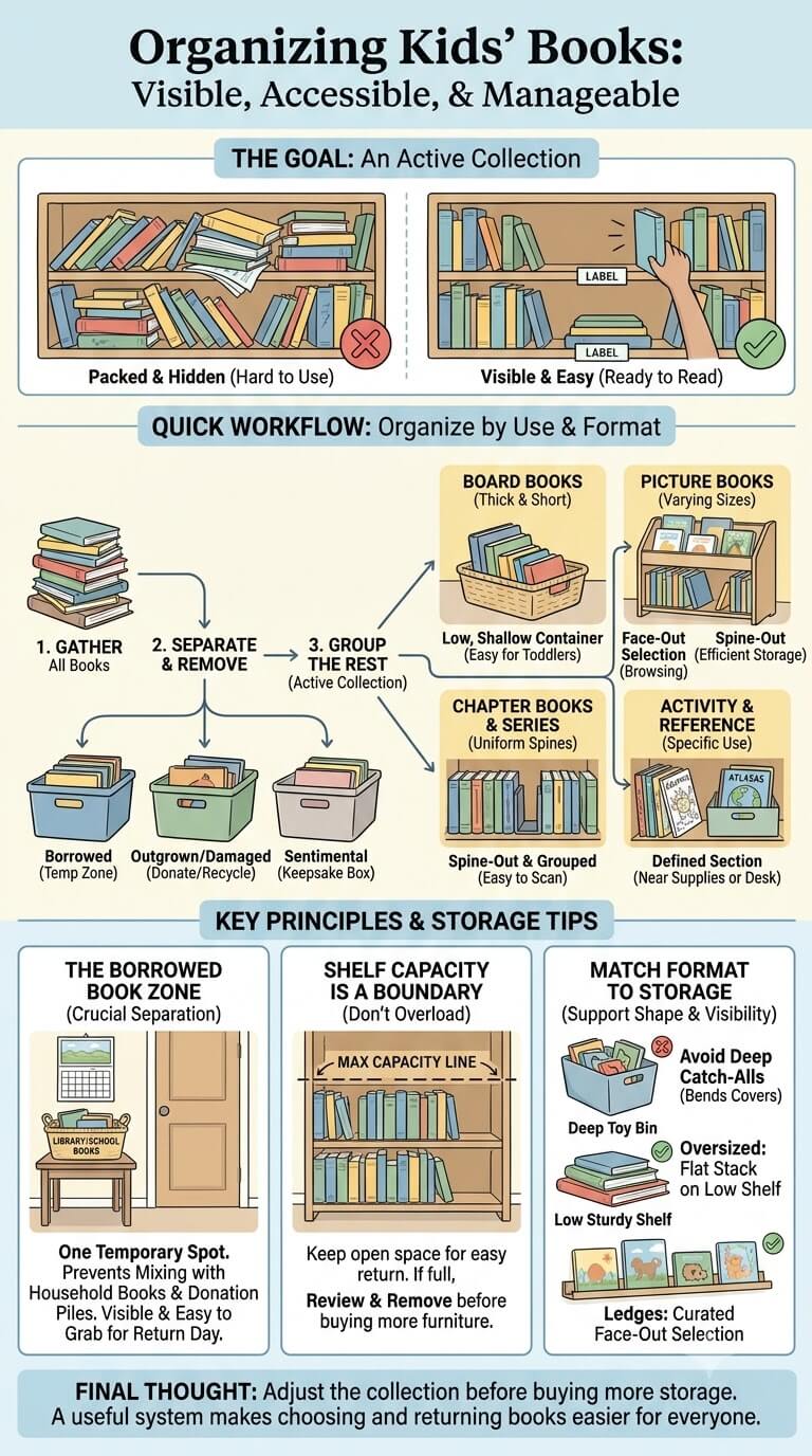 How to Organize Kids’ Books