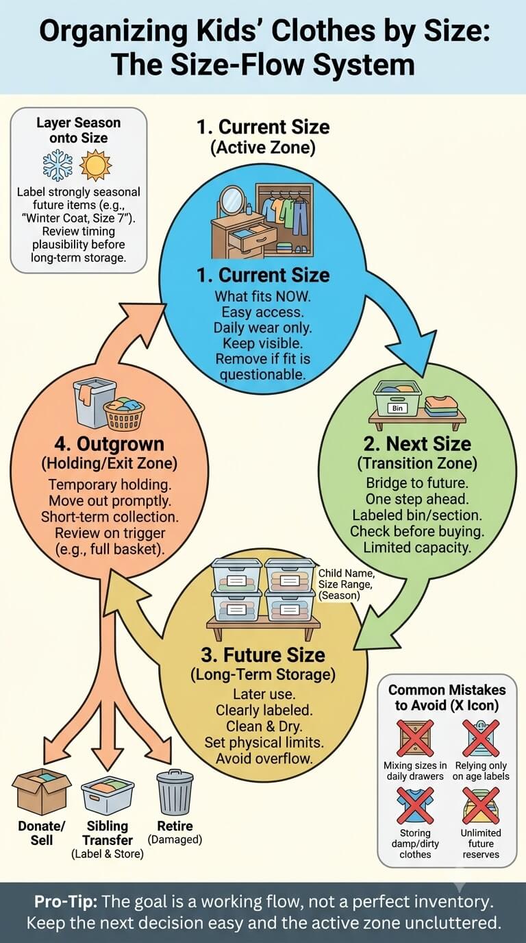 How to Organize Kids’ Clothes by Size and Season
