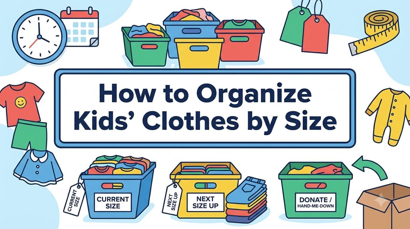How to Organize Kidsâ€™ Clothes by Size featured image