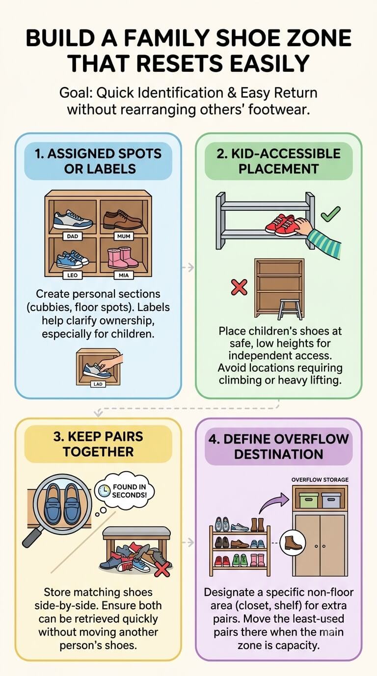 Build a Family Shoe Zone That Resets Easily
