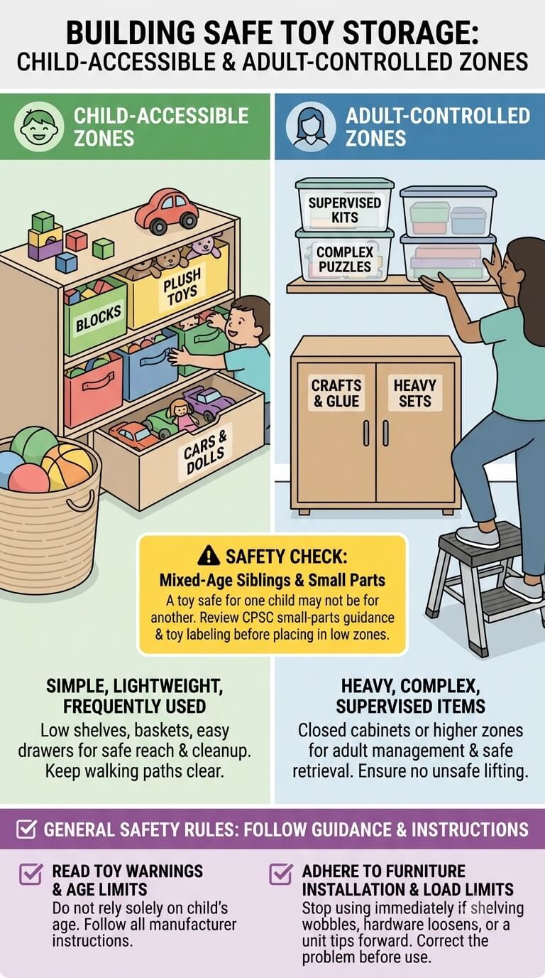 Build Child-Accessible and Adult-Controlled Zones