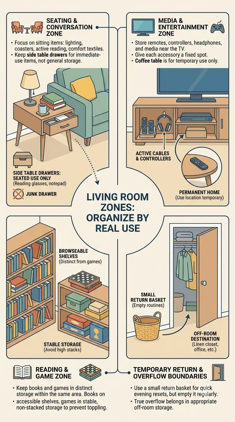 Build Living Room Zones Around Real Use