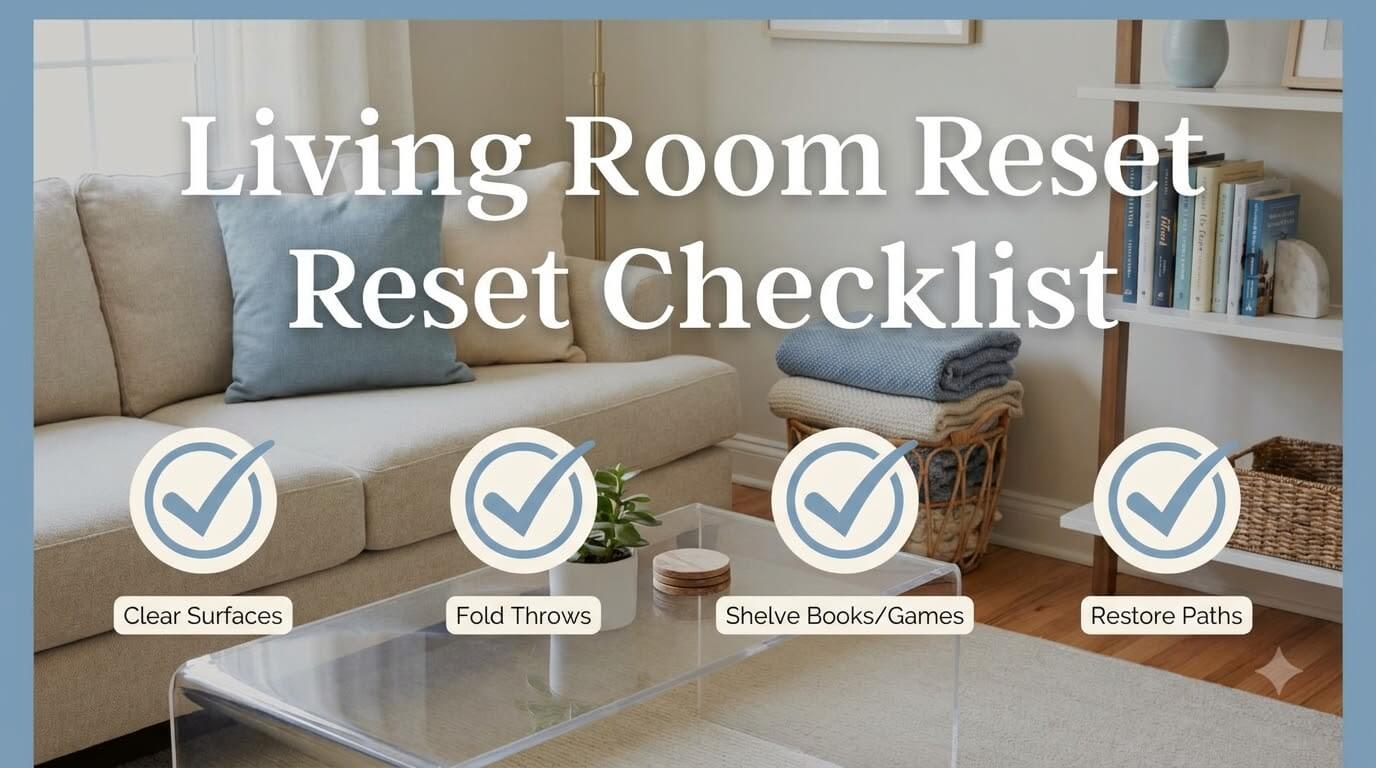 Living Room Reset Checklist